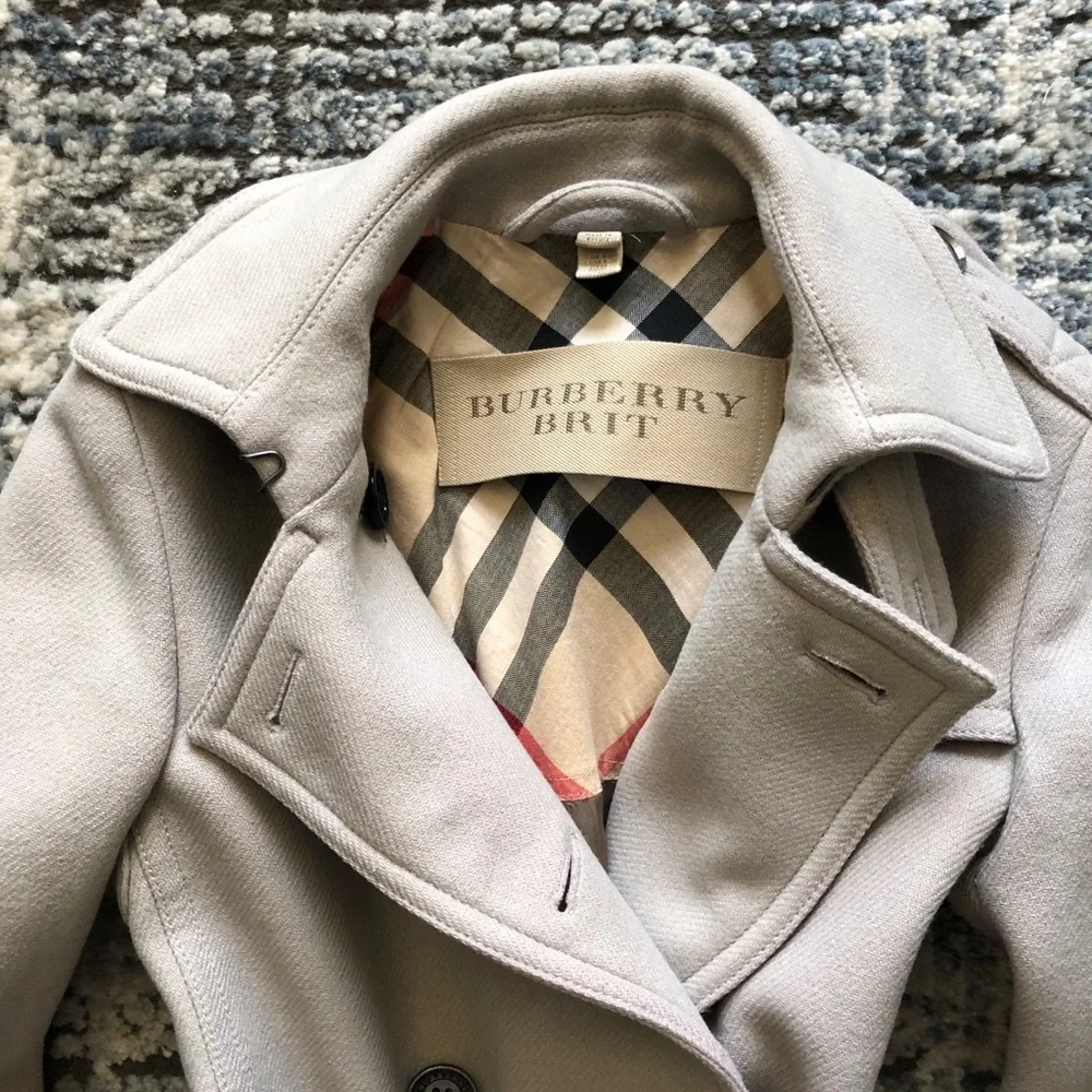 Authentic Burberry Brit Wool Cashmere Coat S4 - Picture 3 of 6